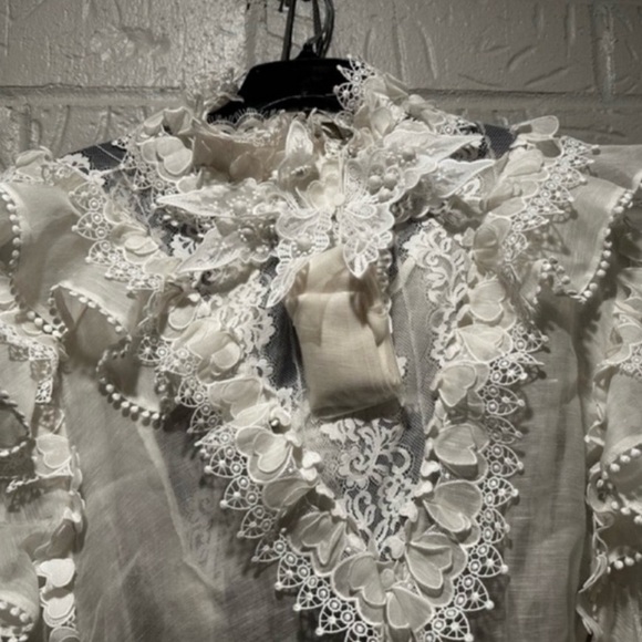 New Zimmermann Crush Heart Trim Long Sleeve Minidress Size Medium - Picture 8 of 13